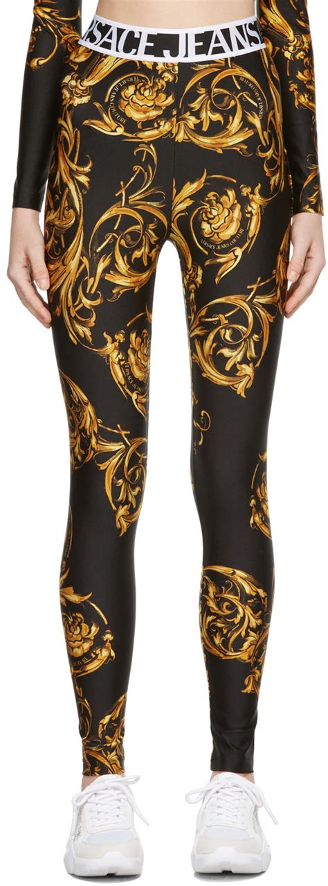 versace jeans couture baroque leggings